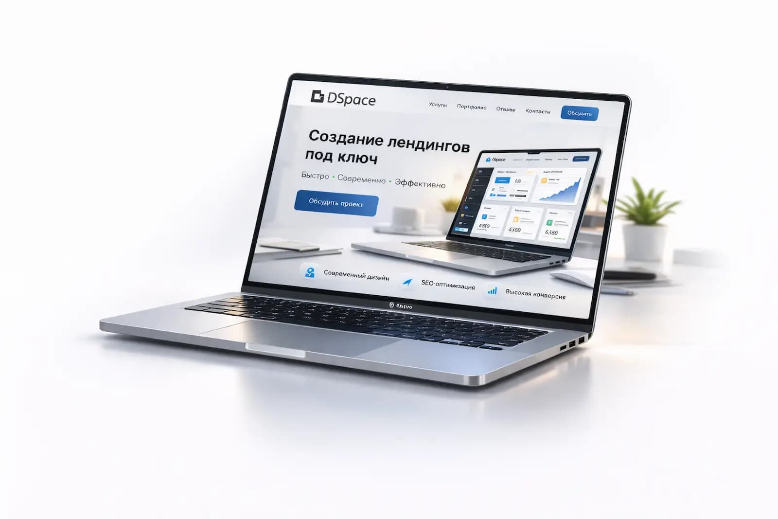 DSpace — пример современного лендинга для бизнеса